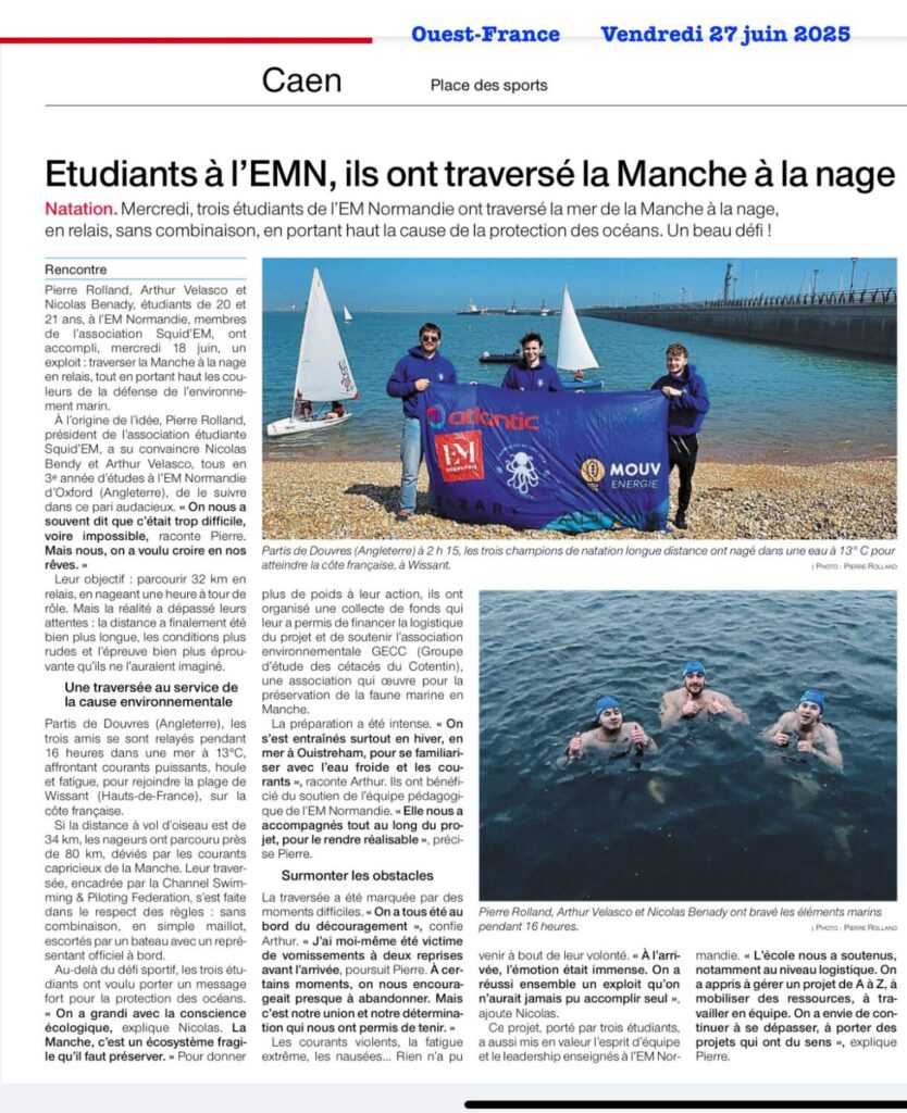 Article traversée manche